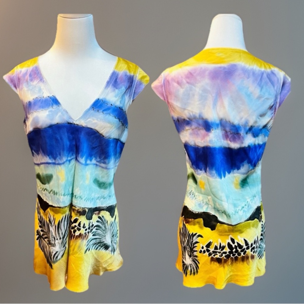 Hope Emma Silk vibrant colored, print Pleat Shirt